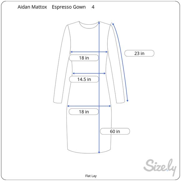 Aidan Mattox Beaded Embroidered Formal Gown Espresso Brown Long Sleeve New 4 - Picture 14 of 14